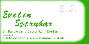 evelin sztruhar business card